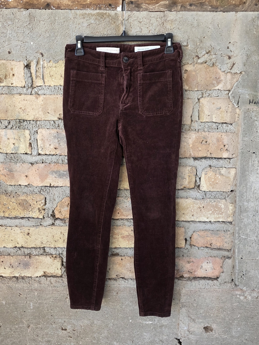 Anthropologie Pilcro High-Rise Skinny Corduroy Pants Brown Size 26